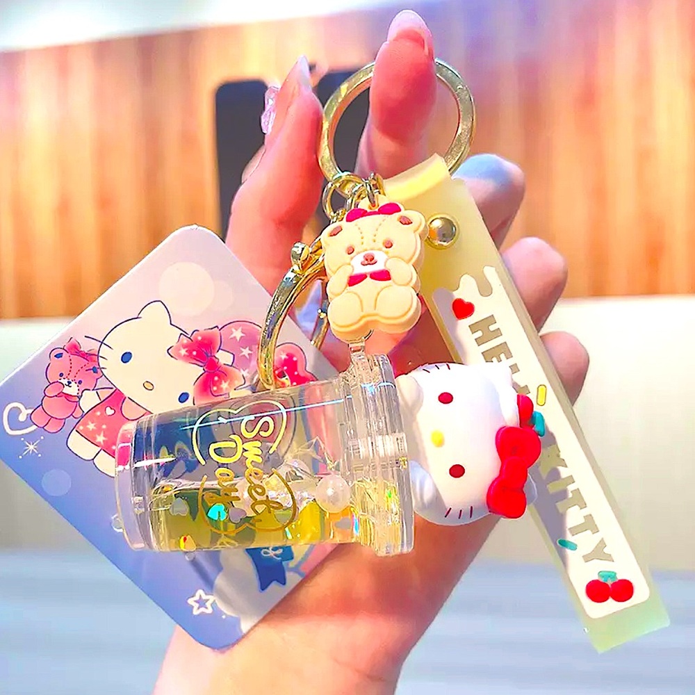 Hello Kitty Boba Tea Keychain